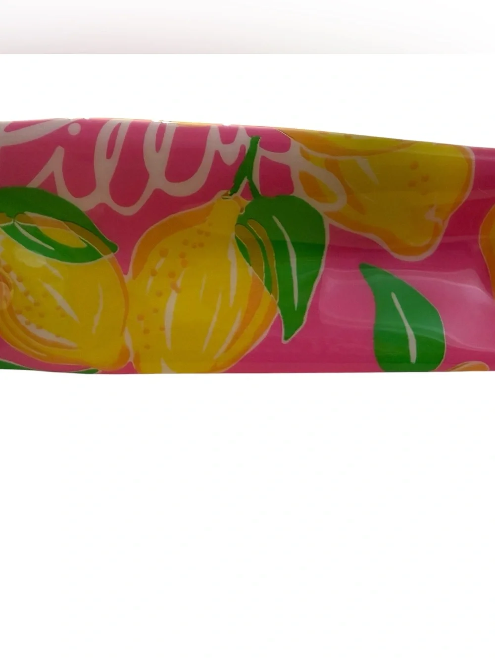 Lilly Pulitzer Pink & Yellow Lemon Print Cosmetic Makeup Bag Pouch